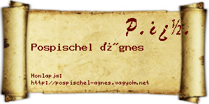 Pospischel Ágnes névjegykártya